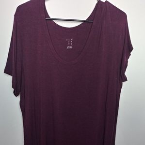 Maroon Jersey Knit Top